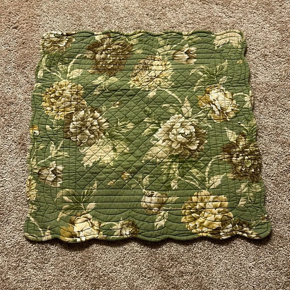 Country Quilted Floral Pillow Shams (Set Of 2)